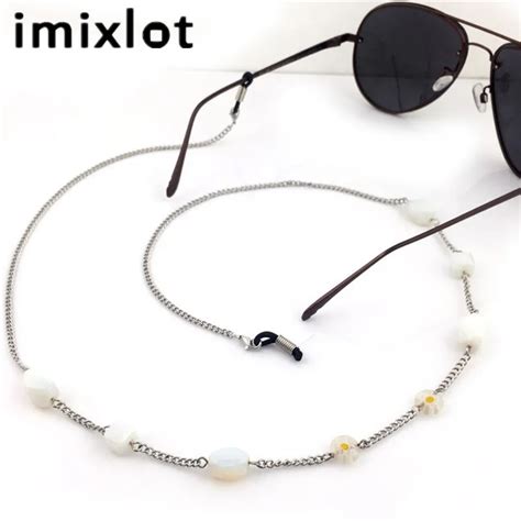 imixlot fashion stone reading glasses sunglasses neck chain cords holder metal strap spectacles