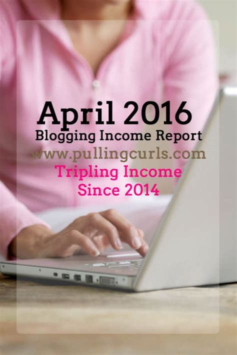 april 2016 blogging income report