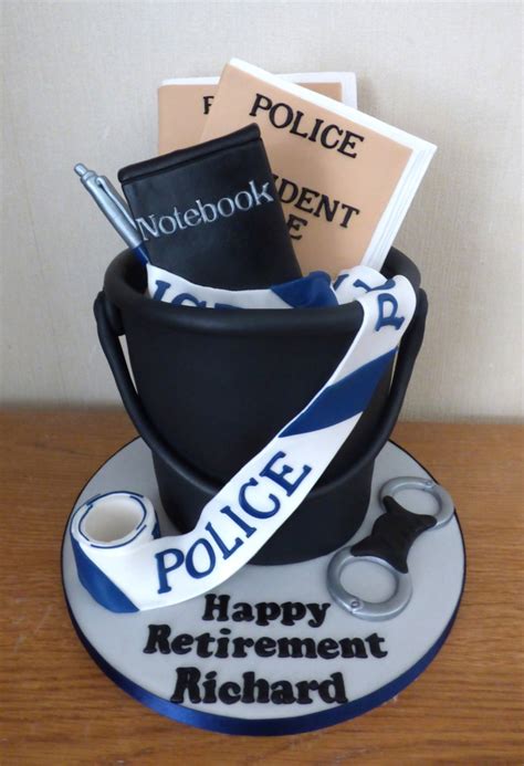 Police Retirement Bucket Cake Susies Cakes