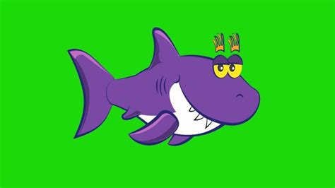 Some talented artists have reimagined our favorite cartoon characters as adults, and we can't usee them! Cute purple Shark swimming on green screen. Funny cartoon ...