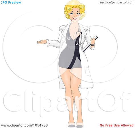 Royalty Free Vector Clip Art Illustration Of A Sexy Retro Female Doctor