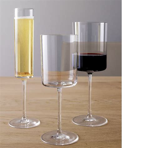 Edge Square Wine Glasses Crate And Barrel Modern Wine Glasses Wine Glass Square Wine Glasses
