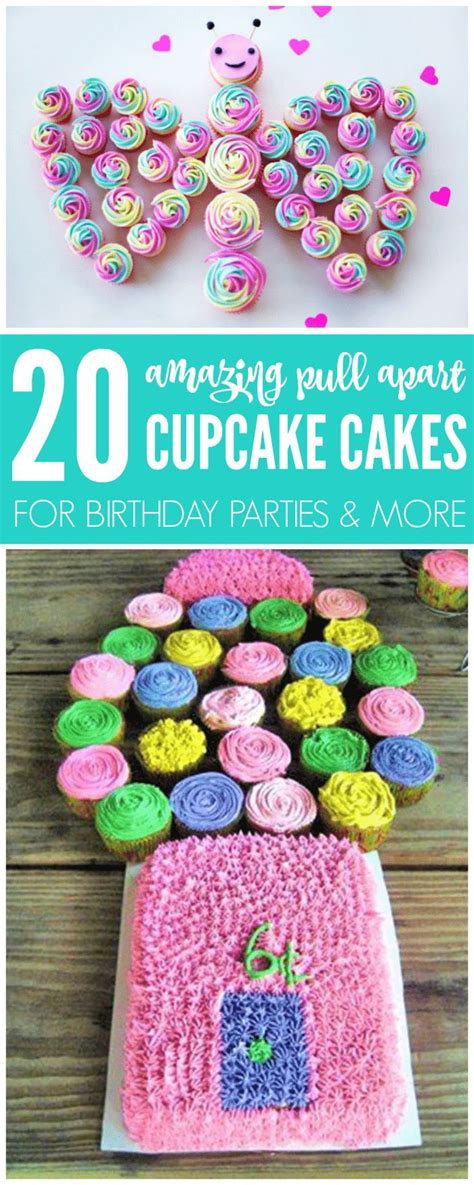 I Am Loving These Cupcake Cake Ideas That You Can Try Today There Are 20 Amazing Pull Apart