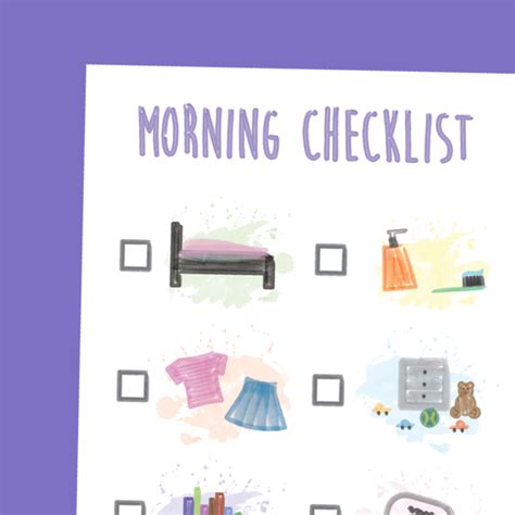 Morning Routines Checklist For Kids