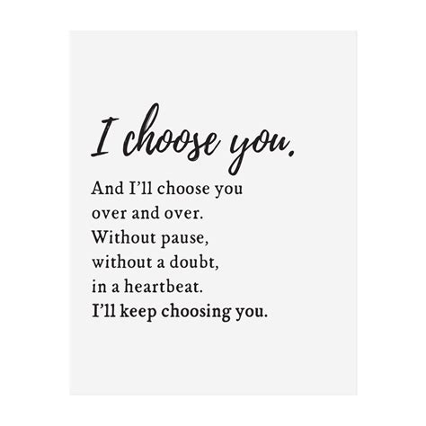 i choose you art print 837317755704634773 love you forever quotes