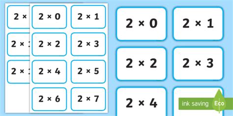 Two Times Table Flashcards Teacher Made