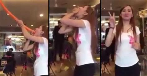 video of girl swallowing 4 foot long balloon goes viral because of course cactus hugs