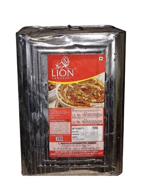 Mono Saturated 15 Kg Lion Vanaspati Packaging Type Tin At Rs 1770tin