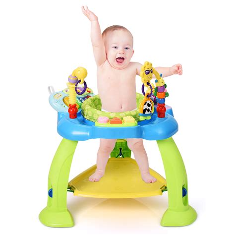 Costway 2 In 1 Baby Jumperoo Adjustable Sit To Stand Activity Center W