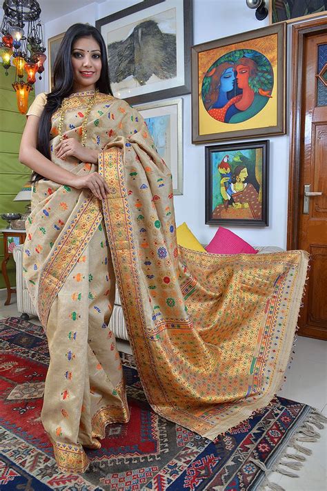 Sampa Das Revivalist Of The Golden Muga Silk Of Assam Saree Designs Indian Silk Sarees Saree