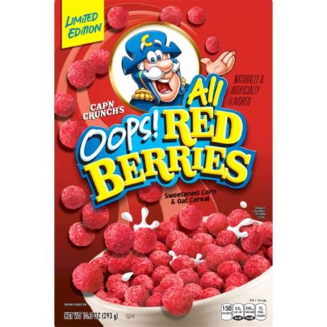 Capn Crunch Oops All Red Berries Cereal 103 Oz Frys Food Stores