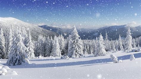 Relaxing Snowing Mountain Scene 4k Relaxing Screensaver Background