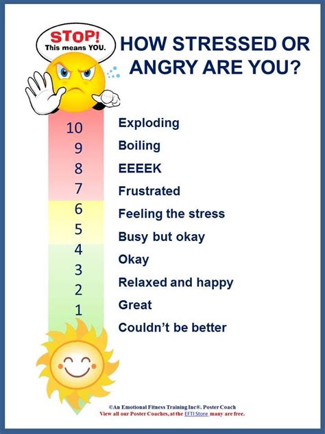 Stress And Anger Thermometer Efti Store Emotions Emotional