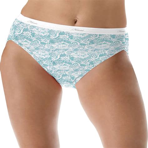 Hanes Hanes Womens No Ride Up Cotton Hi Cut Panties 6 Pack Style