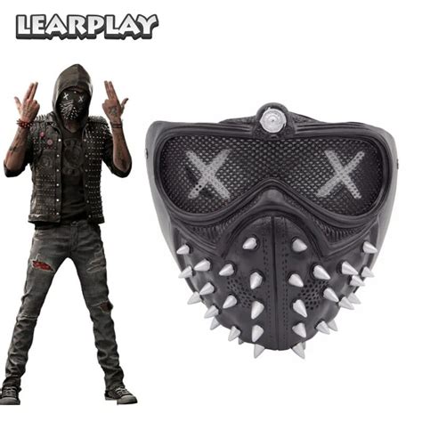 Game Watch Dogs 2 Mask Marcus Holloway Wrench Cosplay Rivet Face Masks