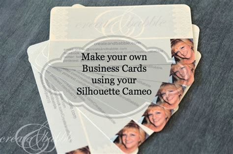 Choose from our wide selection of templates to quickly create a professional business card and then download, print or share with your colleagues and friends. DIY Business Cards {Sihouette Tutorial} - Create and Babble