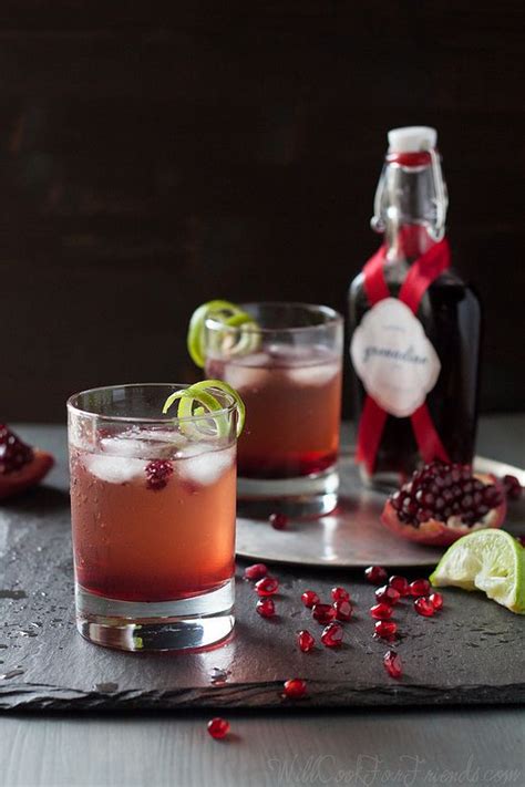 Pomegranate Ginger Fizz With Homemade Grenadine Will Cook For Friends