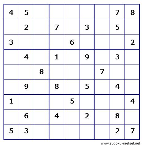 Sudoku leicht Online & zum Ausdrucken | Sudoku-Raetsel.net