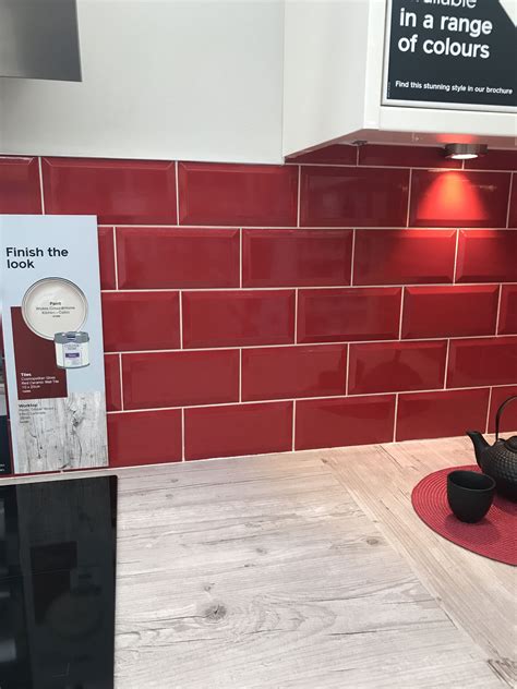Bright Red Kitchen Tiles To Try Wickes Red Kitchen Tiles Red