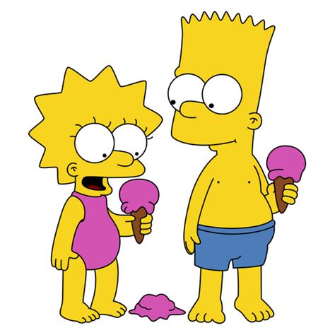 The Simpsons Bart And Lisa With Ice Cream Sticker Sticker Mania