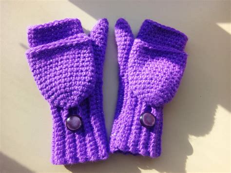 Easy Fingerless Mittens With Flaps Adult And Child Sizes Pdf Etsy