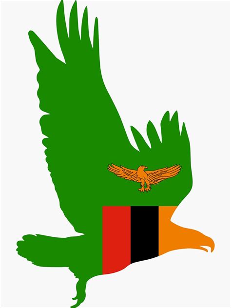 Flag Eagle Of Zambia Sticker By Fourretout Redbubble