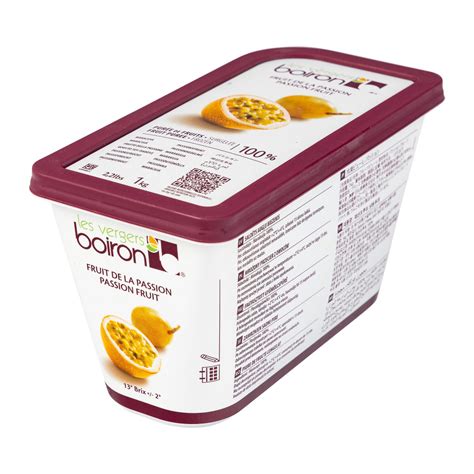 Puree Passionfruit Frozen Boiron 1kg Albion Fine Foods Ltd