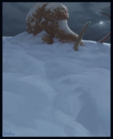 A Dead Woolly Mammoth As Envisioned By Mikhail Sidorenko On Artstation