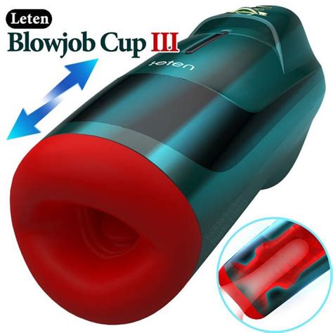 Leten New Blowjob Cup Iii Automatic Telescopic Deep Throat Male Masturbator Real Vagina Sucking