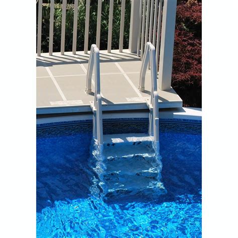 Vinyl Works Adjustable 32 Inch In Pool Step Ladder For Above Ground