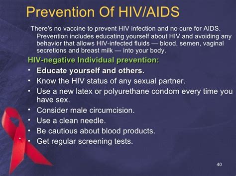 Prevention Of Hivaids