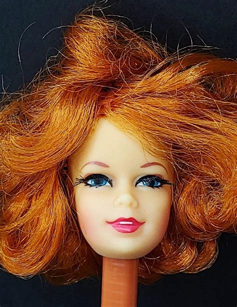 Vintage Mattel Mod Titian Curly Redhead Stacey Doll Head Only Rooded