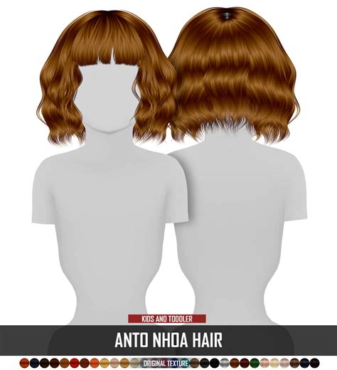 Anto Nhoa Hair Kids And Toddler Version Redheadsims Cc