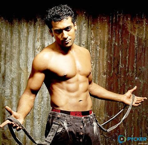 Actor Suriya Hot Six Pack Photos Sexy Abs Showing Pictures