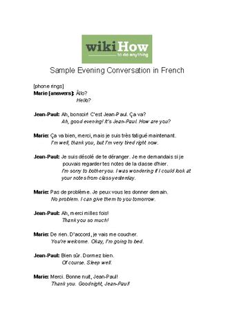 You would already be speaking to them using tu. How to Say Goodnight in French: 11 Steps (with Pictures ...