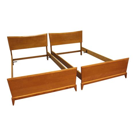 Heywood Wakefield Mid Century Twin Size Bed Frames A Pair Chairish