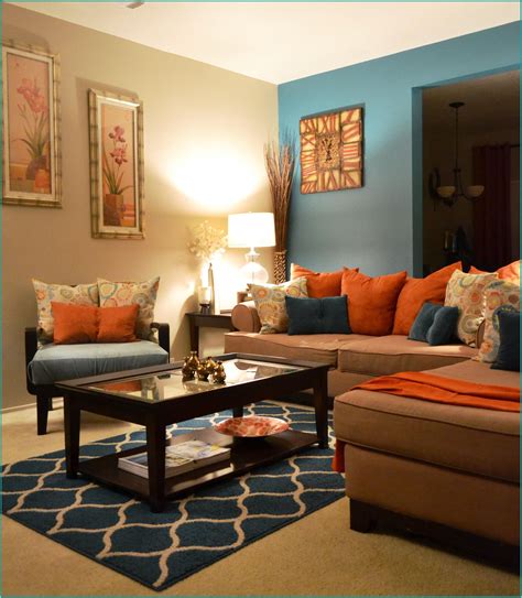 Living Room Decor Ideas Blue And Orange Brown Living Room Decor