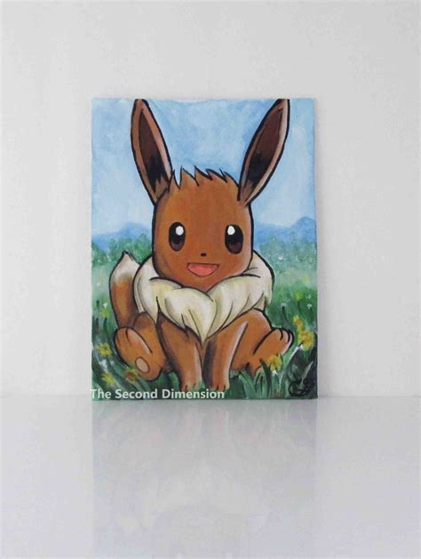 Pokemon Eevee Art Painting Acrylics Small By Theseconddimension