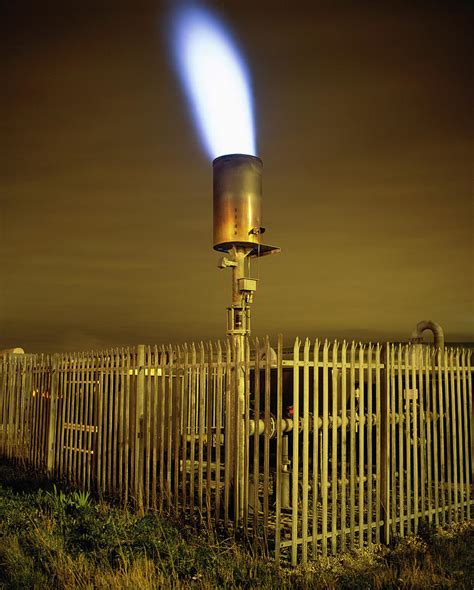 Landfill Gas Flare Photograph By Robert Brookscience Photo Library