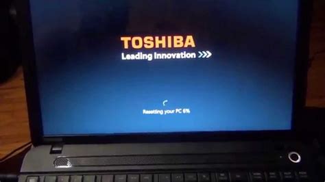 Toshiba Satellite Factory Reload Restore To Factory Out Of Box State