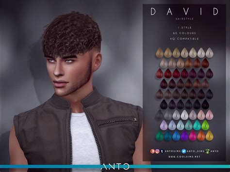 Anto David Patreon Sims 4 Hair Male Sims Hair Sims 4 Curly Hair