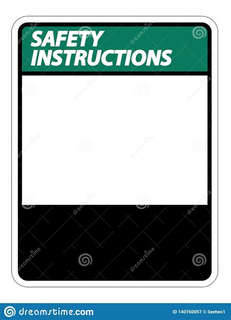 Symbol Safety Instructions Sign Label On White Background Stock Vector