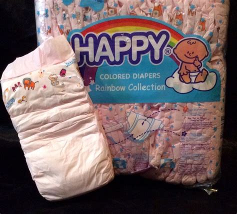 Vintage Happy Brand Pink Diaper Rainbow Collection Sz