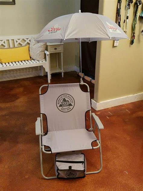 Coors Light Beach Chair With Bag And Umbrella For Sale In San Antonio Tx 5miles Buy And Sell