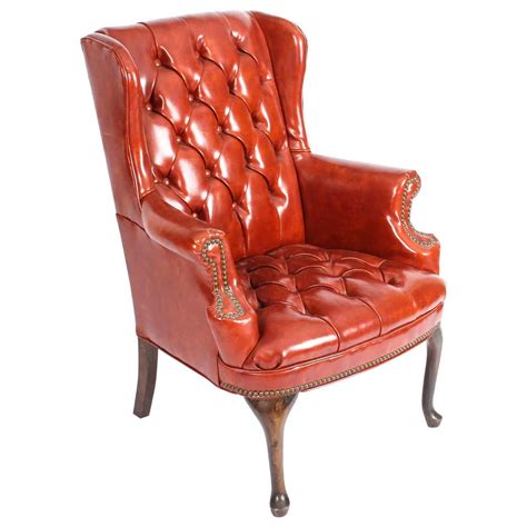4 Chesterfield Chippendale Wing Chair Armchair Baroque Antique For Sale