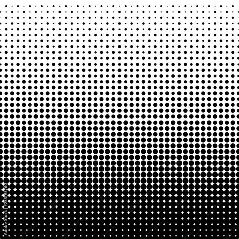 Seamless Screentone Graphics Halftone Gradation Dot Pattern Black