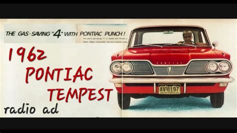 1962 Pontiac Tempest 4 Cylinder Radio Ad Youtube