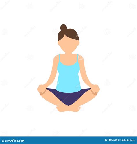 A Woman Does Yoga Poses On A White Background Stock Vector