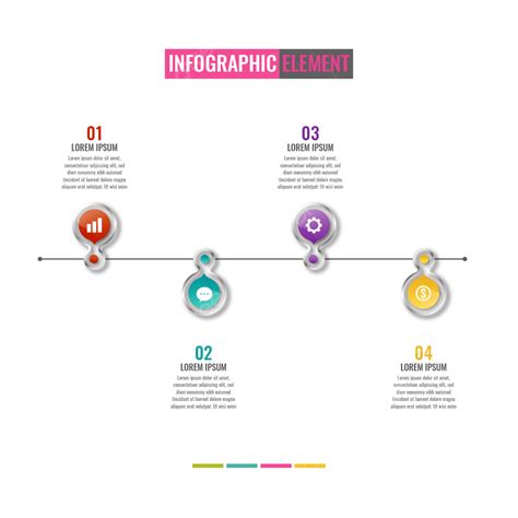 Gambar Elemen Infografis Timeline Dengan Desain Mengkilap Linimasa