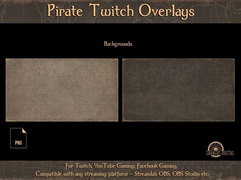 Pirate Stream Package Sea Adventure Overlay For Twitch Streamers And